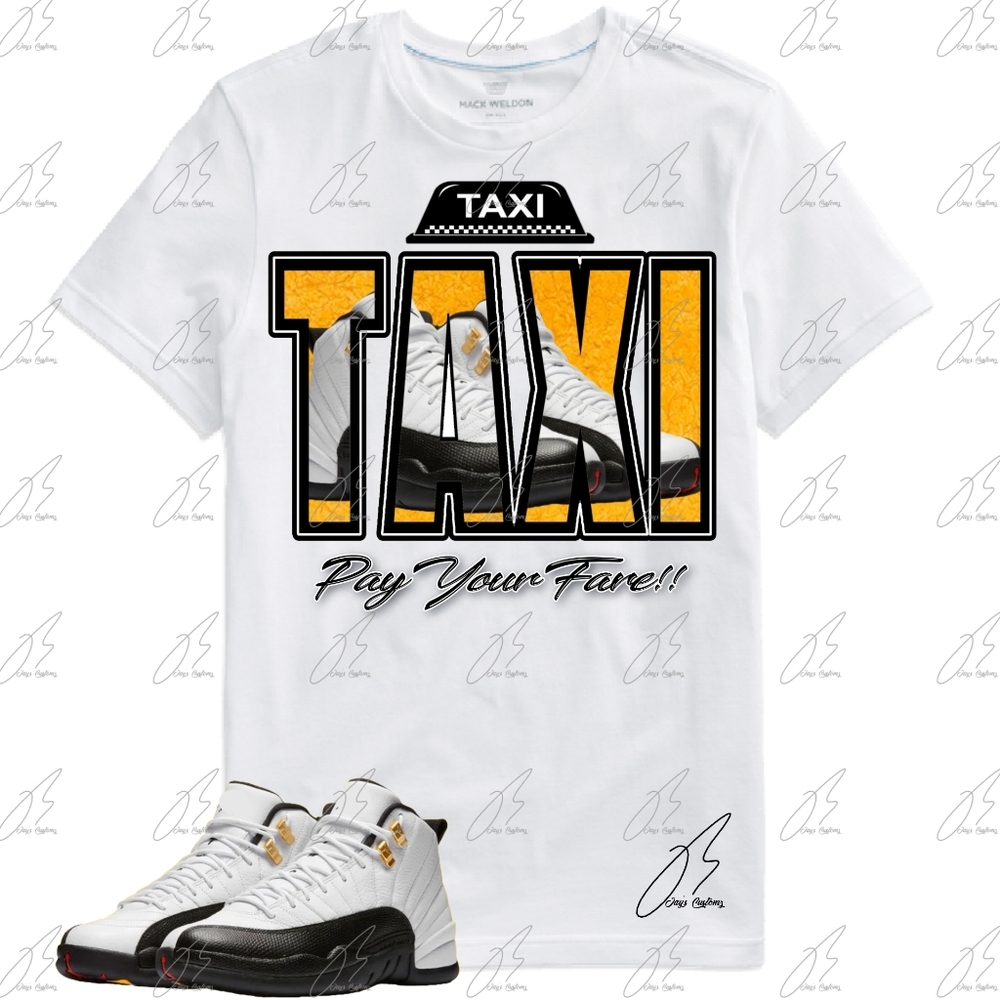 Jordan 12 TAXI Matching Shirt, Taxi Sneaker Graphic Tee, Best Gift
